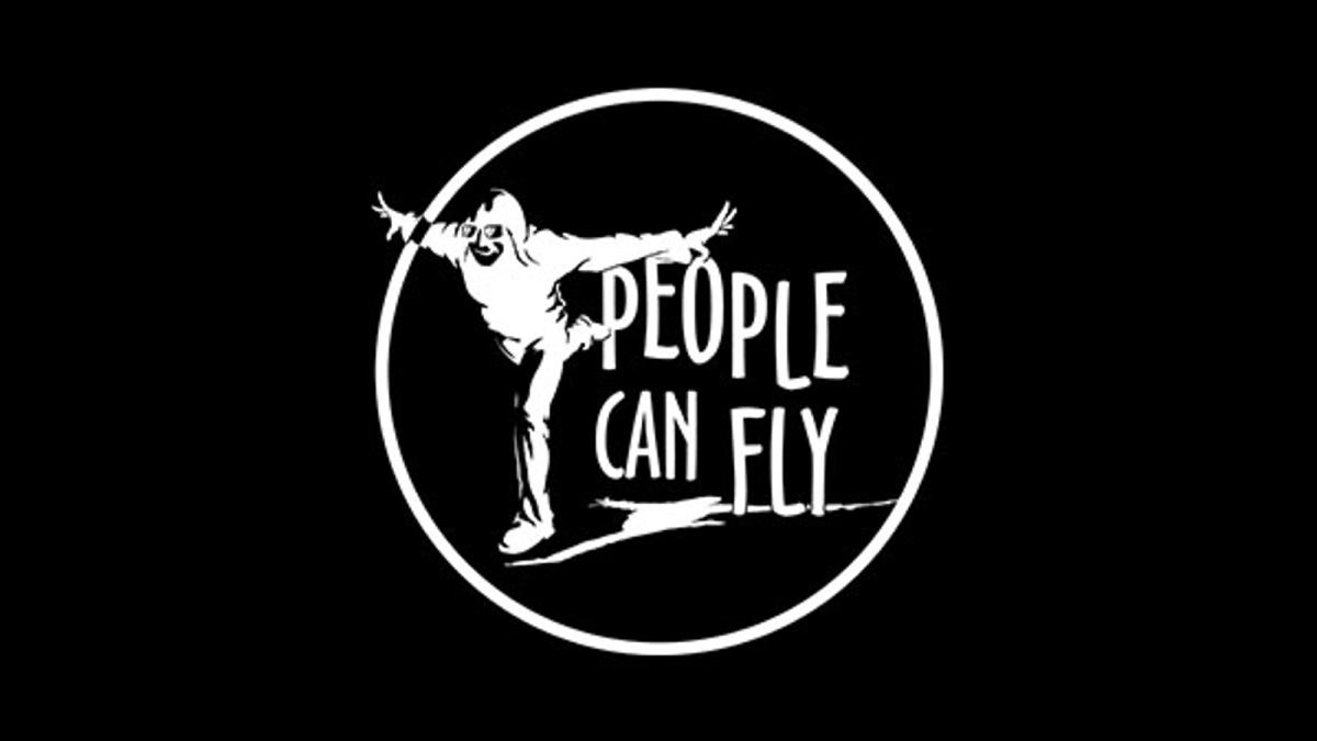 People Can Fly logo in white on black background.